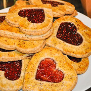 Raspberry jam cookies